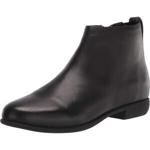 Aerosoles Women Spencer Low Block Heel Ankle Booties Size US 8.5M Black Leather